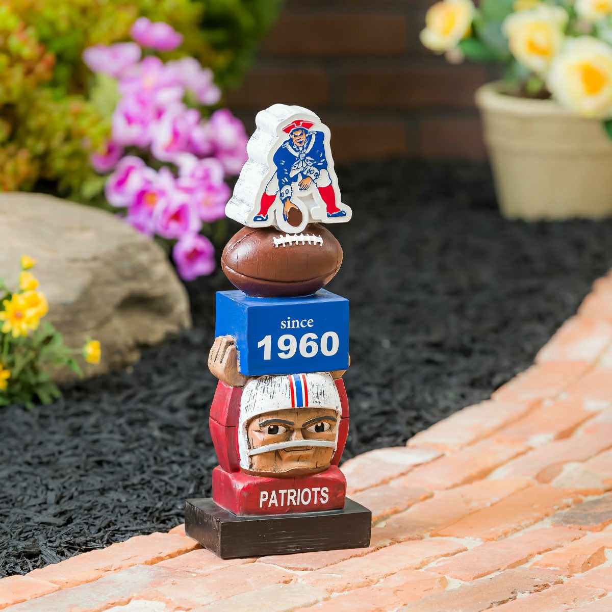 Vintage Football Garden Statue, New England Patriots - NFL Home