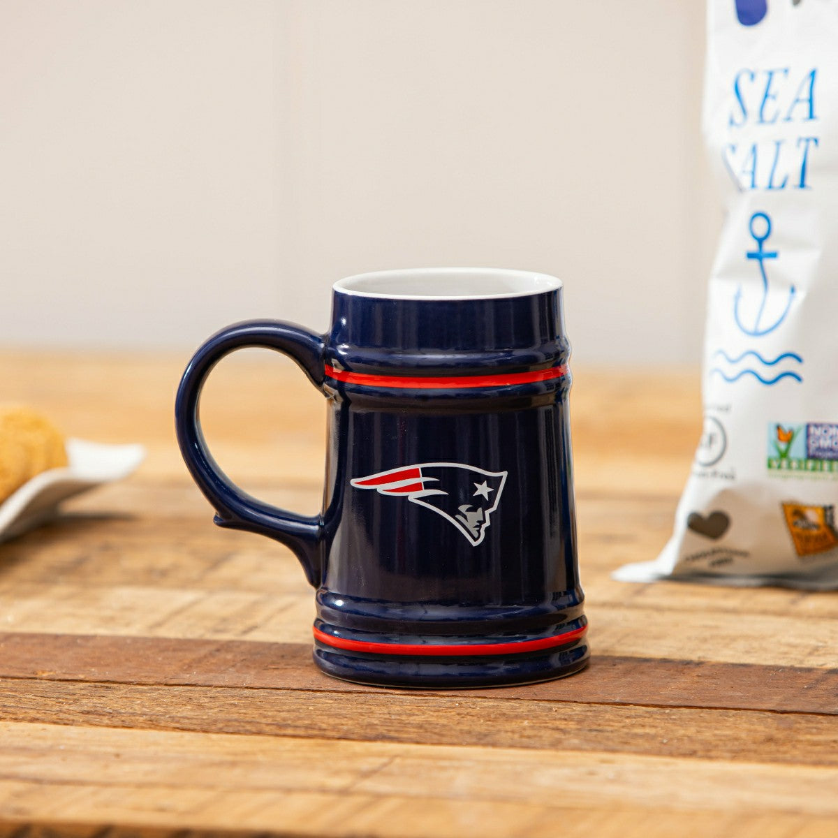 New England Patriots Ceramic Stein Cup, 24oz - NFL Home