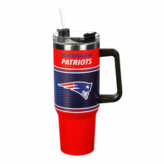 40oz Stainless Steel Canyon Cup w/ Straw, New England Patriots - NFL Home