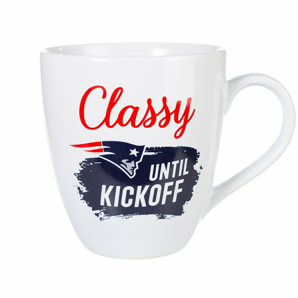 New England Patriots, Ceramic Cup O'Java 17oz Gift Set - NFL Home