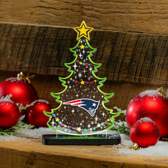New England Patriots NFL Football Holiday Tree Desklite LED Decor - NFL Home