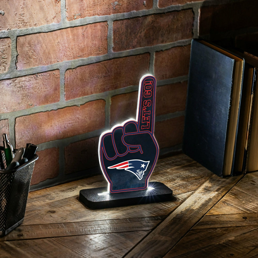 New England Patriots NFL Football Foam Finger Desklite LED Decor - NFL Home