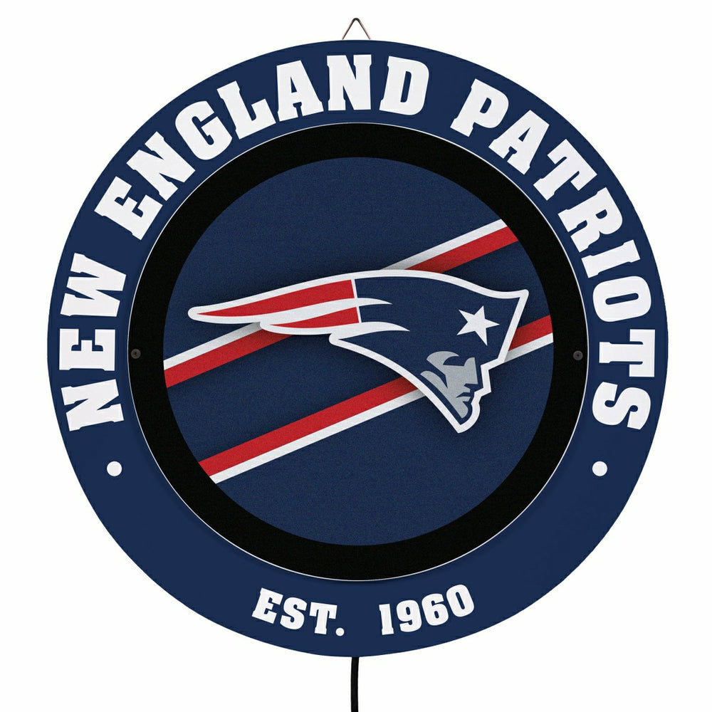 New England Patriots, Metal Lite, Round - NFL