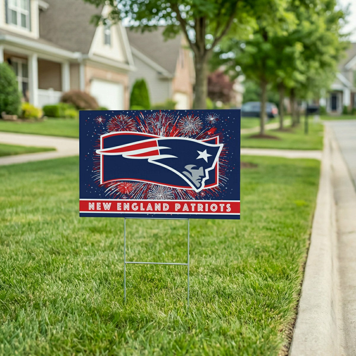New England Patriots Yard Sign, Patriotic - NFL Home