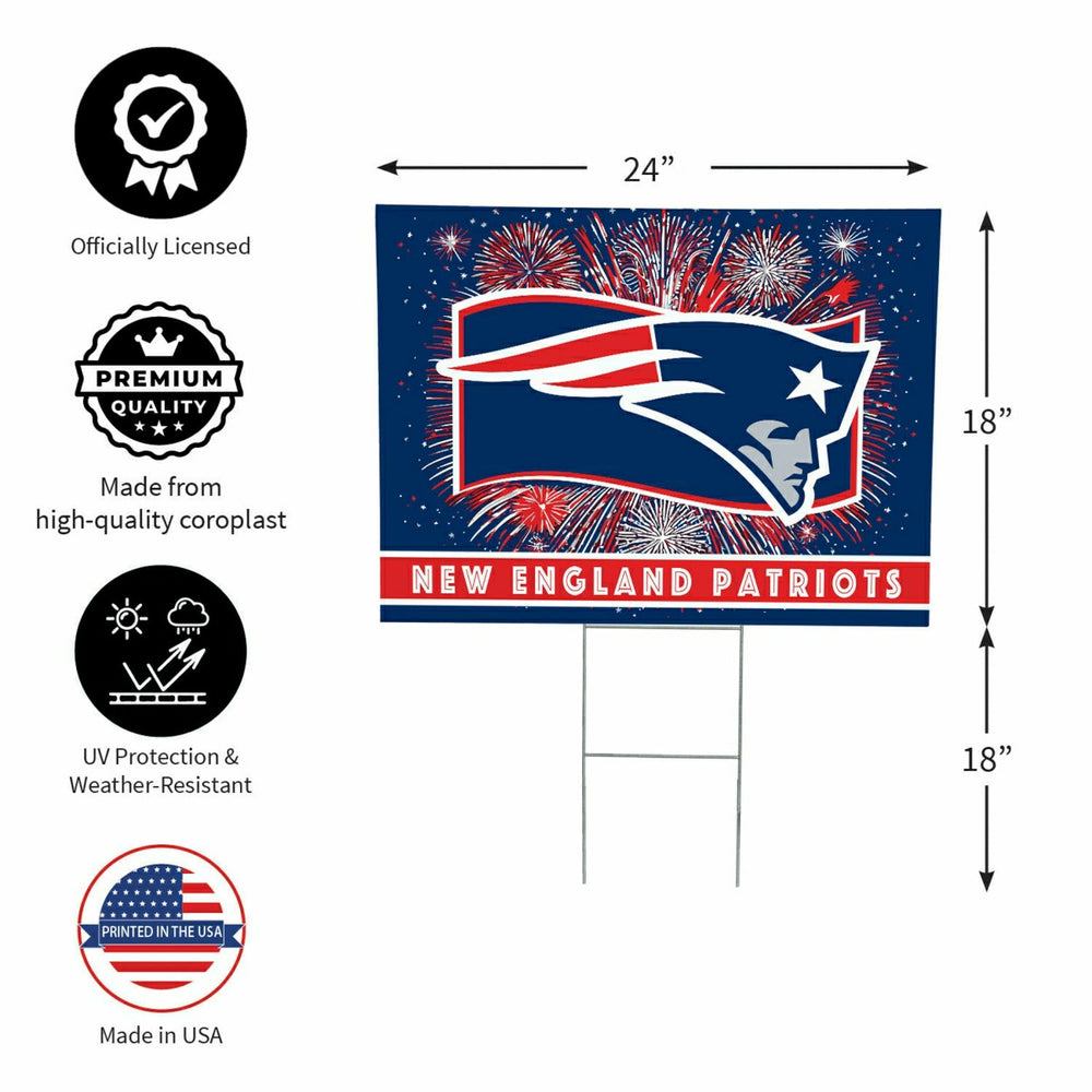 New England Patriots Yard Sign, Patriotic - NFL Home