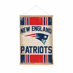 New England Patriots, Canvas Wall Tapestry, Medium, 36x24 - NFL Home