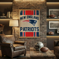 New England Patriots, Canvas Wall Tapestry, Large, 54x36 - NFL Home