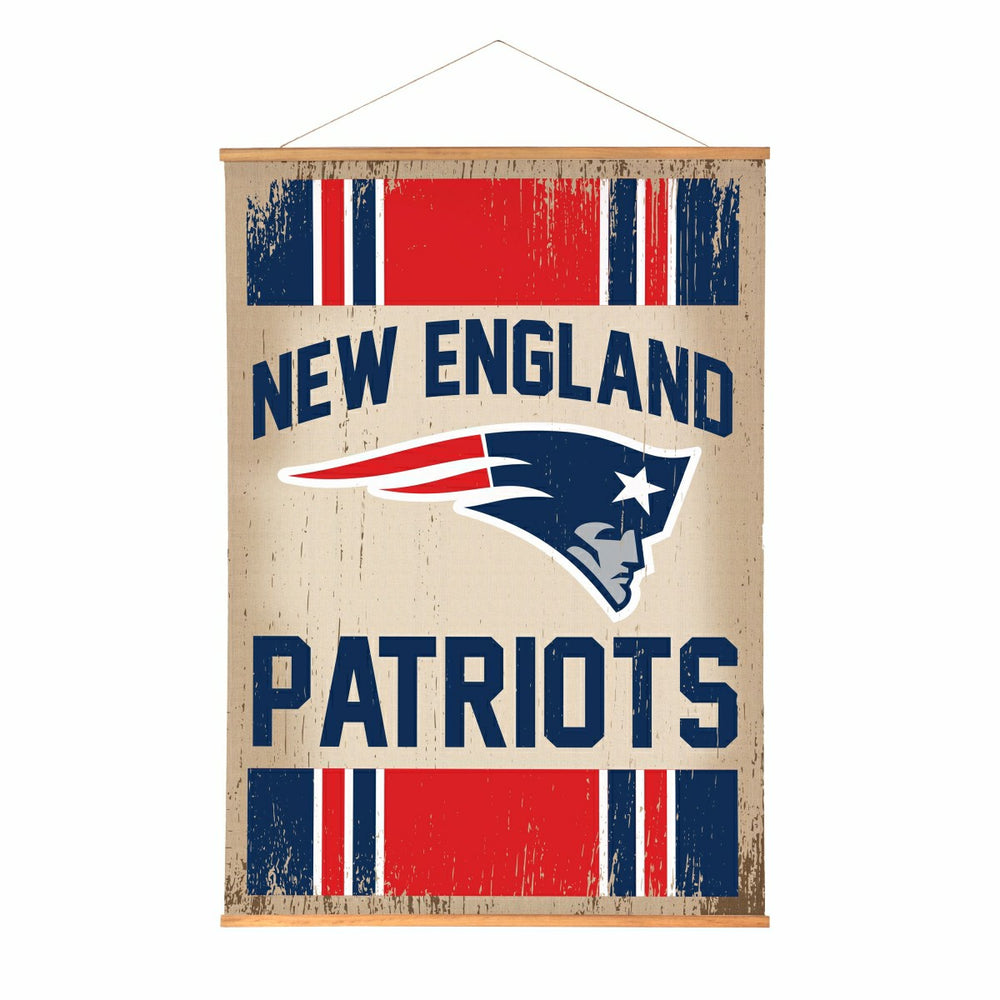 New England Patriots, Canvas Wall Tapestry, Large, 54x36 - NFL Home