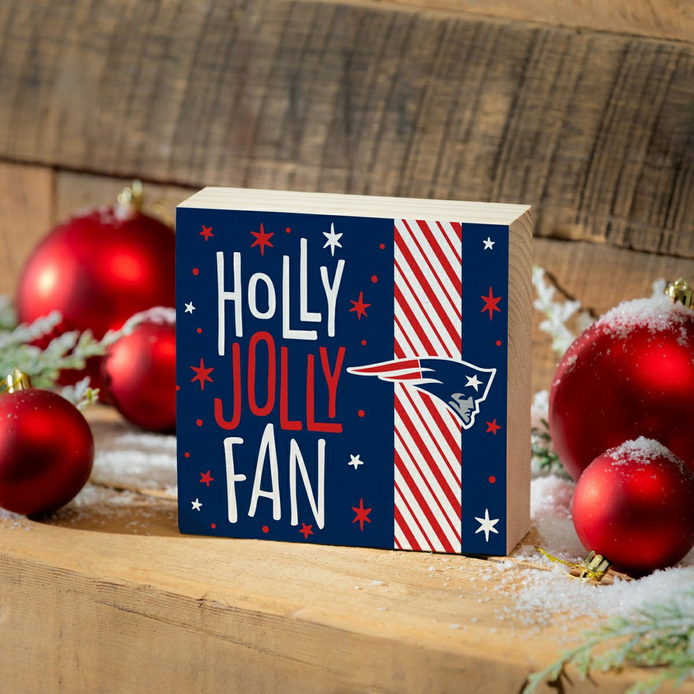 New England Patriots Block, Holiday, 6x6 - NFL Home
