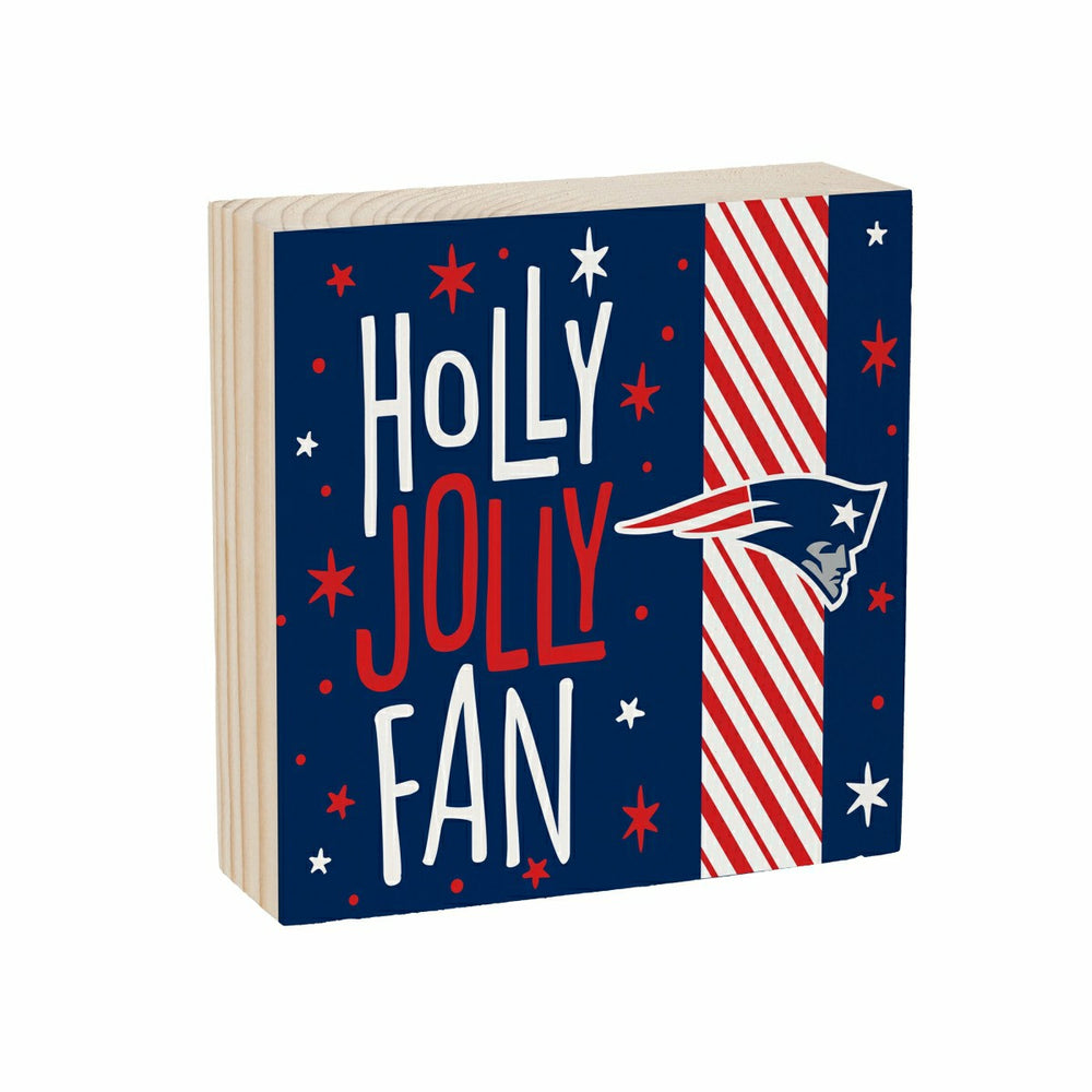 New England Patriots Block, Holiday, 6x6 - NFL Home