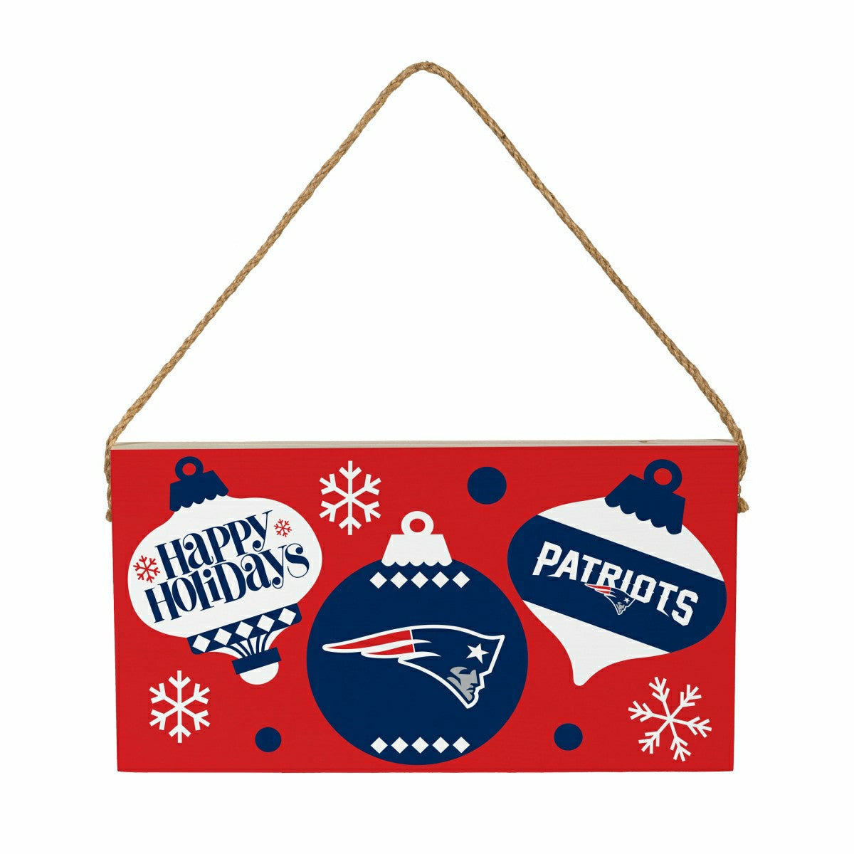 New England Patriots Holiday Wood Wall Sign, 6x11 - NFL Home