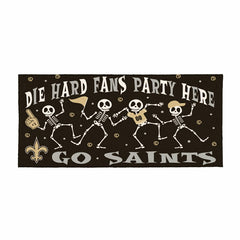New Orleans Saints Flocked Coir Halloween Sassafras Switch Mat, 22"x10 - NFL