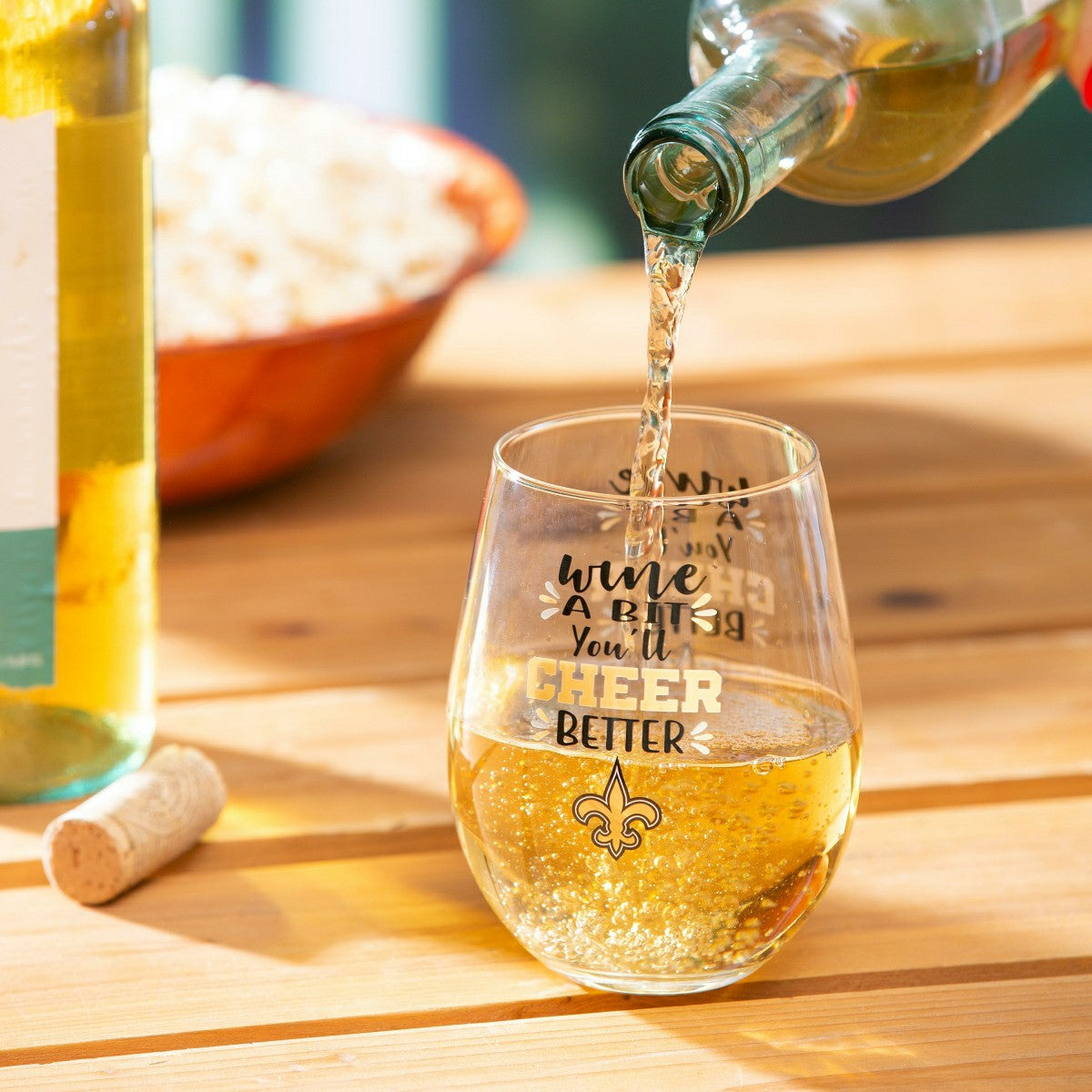 New Orleans Saints, 17oz Boxed Stemless Wine - NFL Home