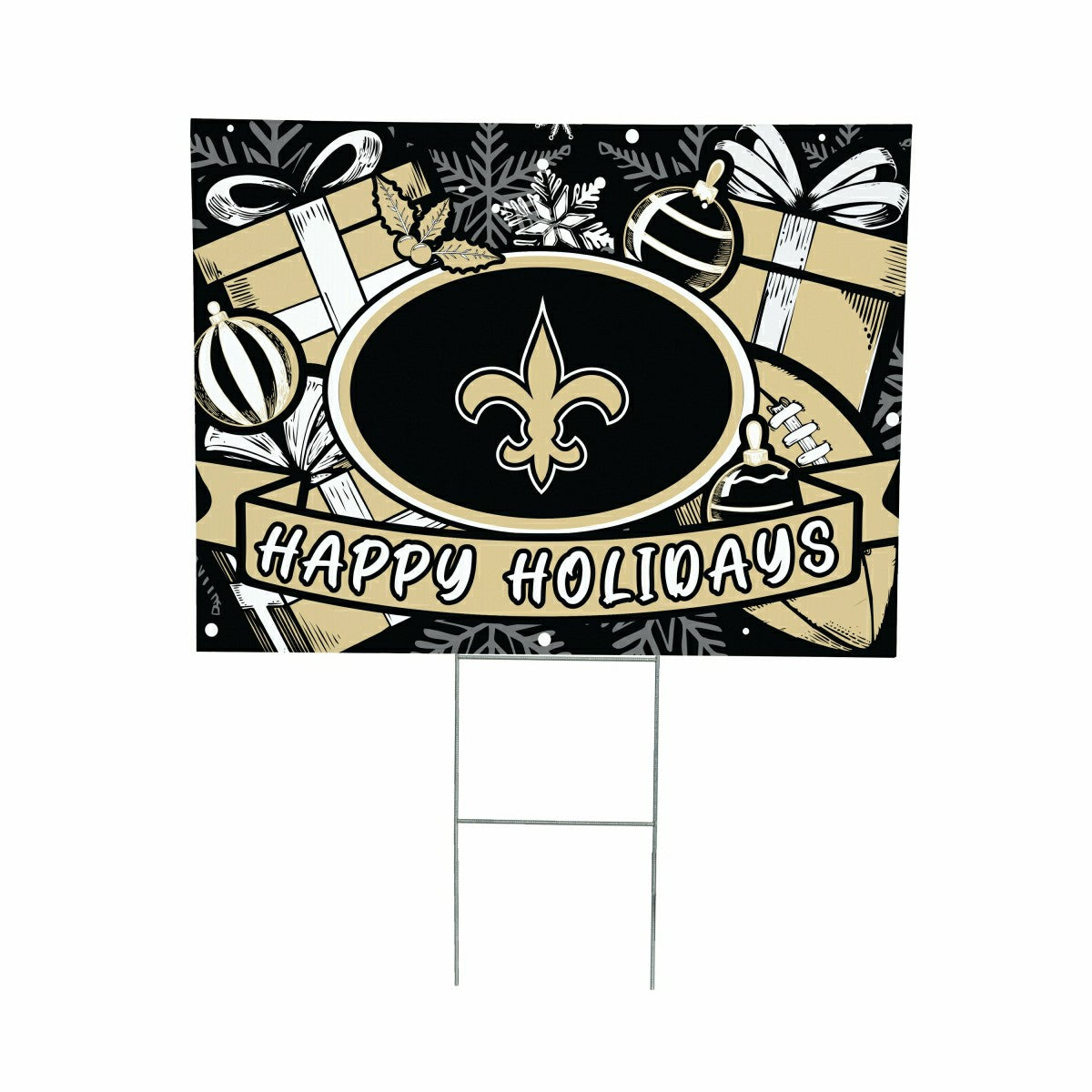 New Orleans Saints Yard Sign, Holiday - NFL Home