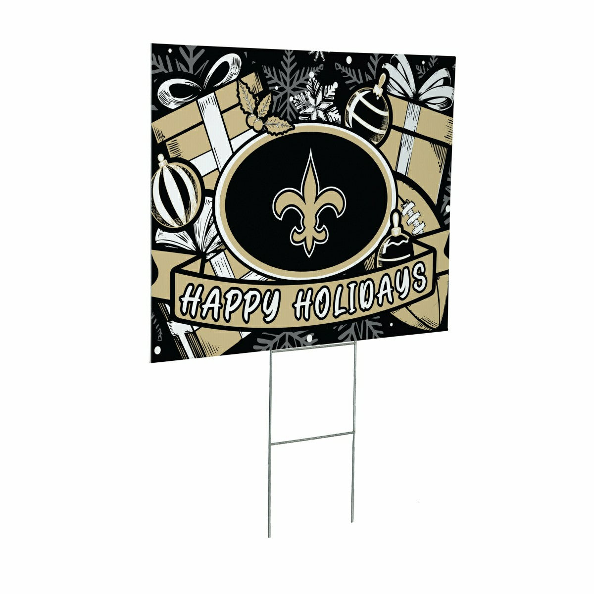 New Orleans Saints Yard Sign, Holiday - NFL Home