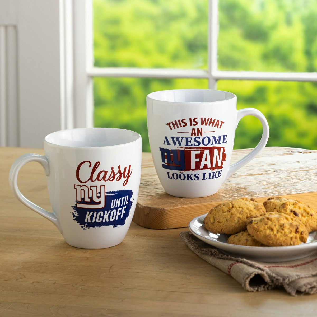 New York Giants, Ceramic Cup O'Java 17oz Gift Set - NFL Home