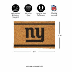 New York Giants Large One Color Coir Mat, 36"x24" - NFL