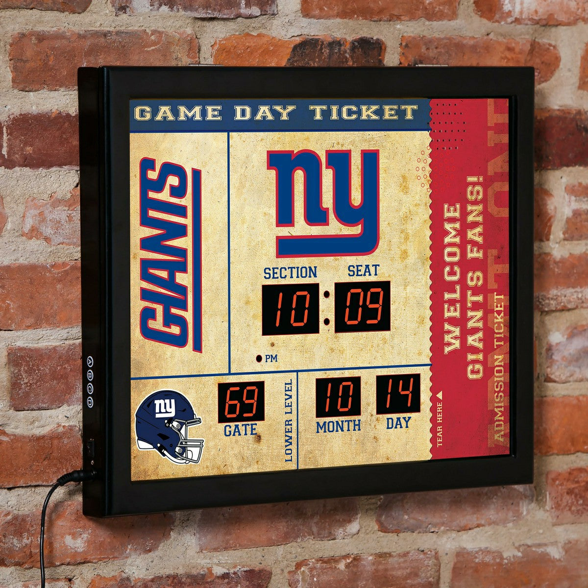 Scoreboard Wall Clock, New York Giants - NFL Home