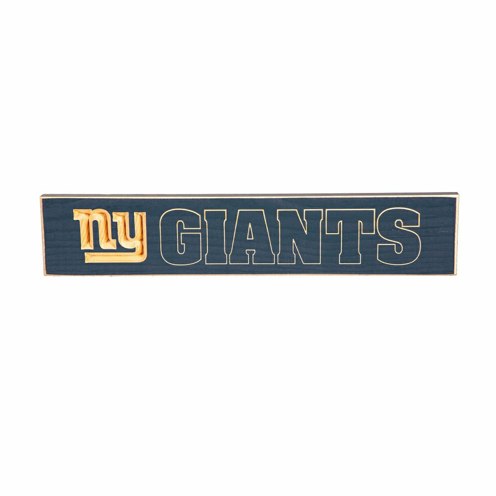 New York Giants Engraved Wood Sign, 3.5" x 18" - NFL Home