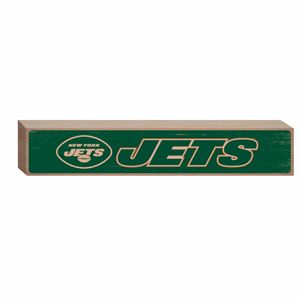 New York Jets Engraved Wood Sign, 3.5" x 18" - NFL Home