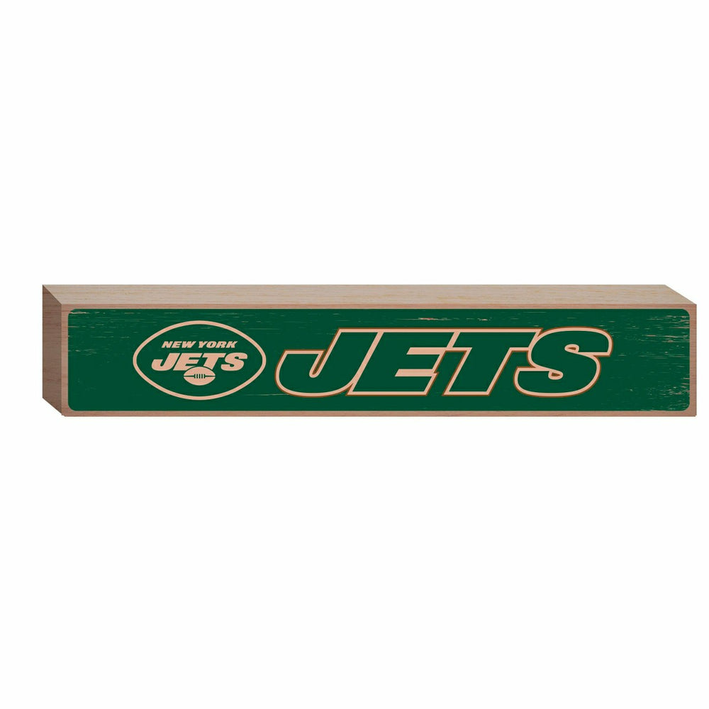 New York Jets Engraved Wood Sign, 3.5" x 18" - NFL Home