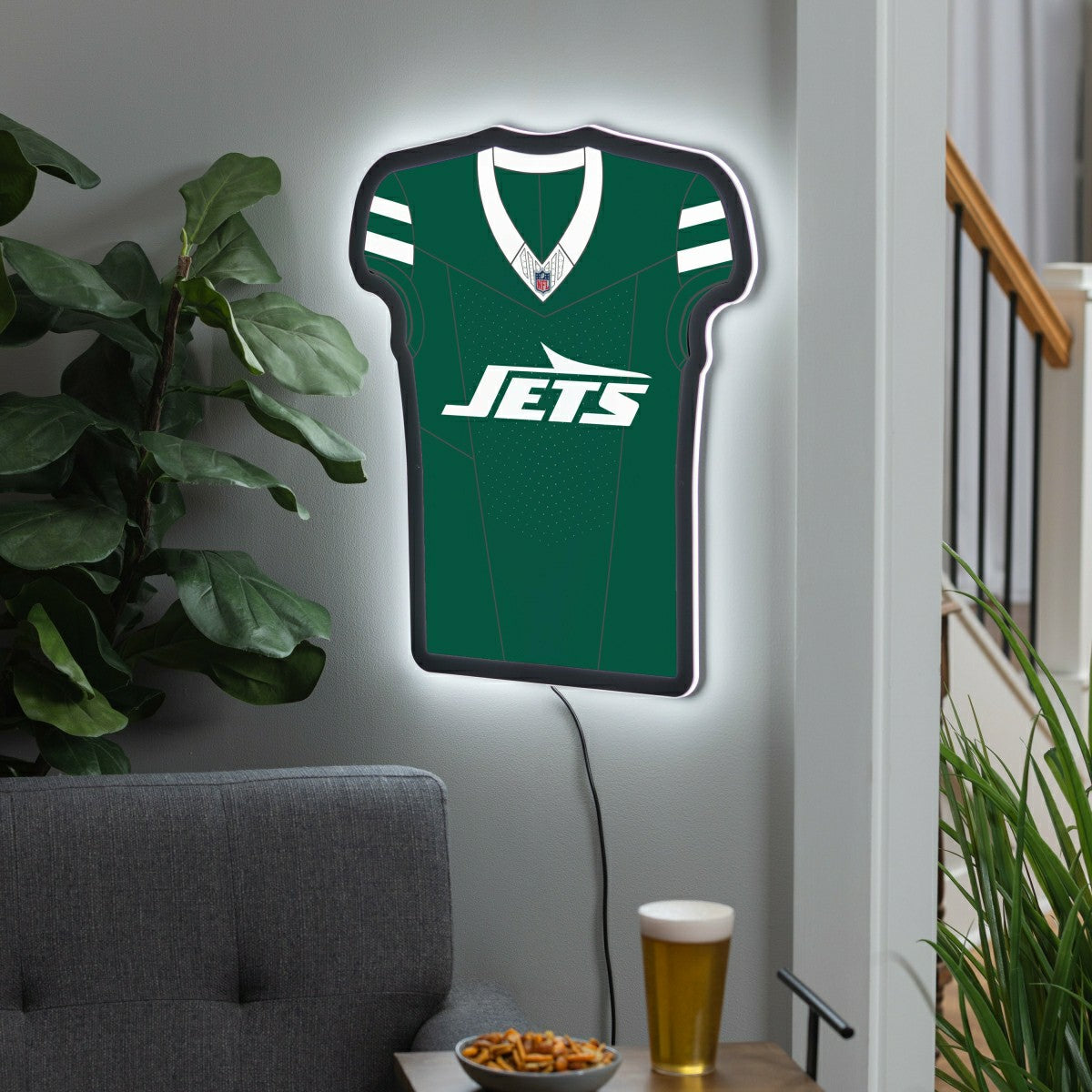 New York Jets NFL Football Jersey Edgelite LED Decor - NFL