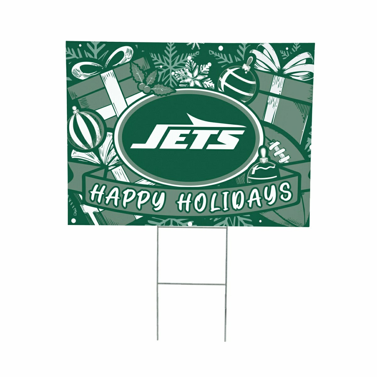 New York Jets Yard Sign, Holiday - NFL Home