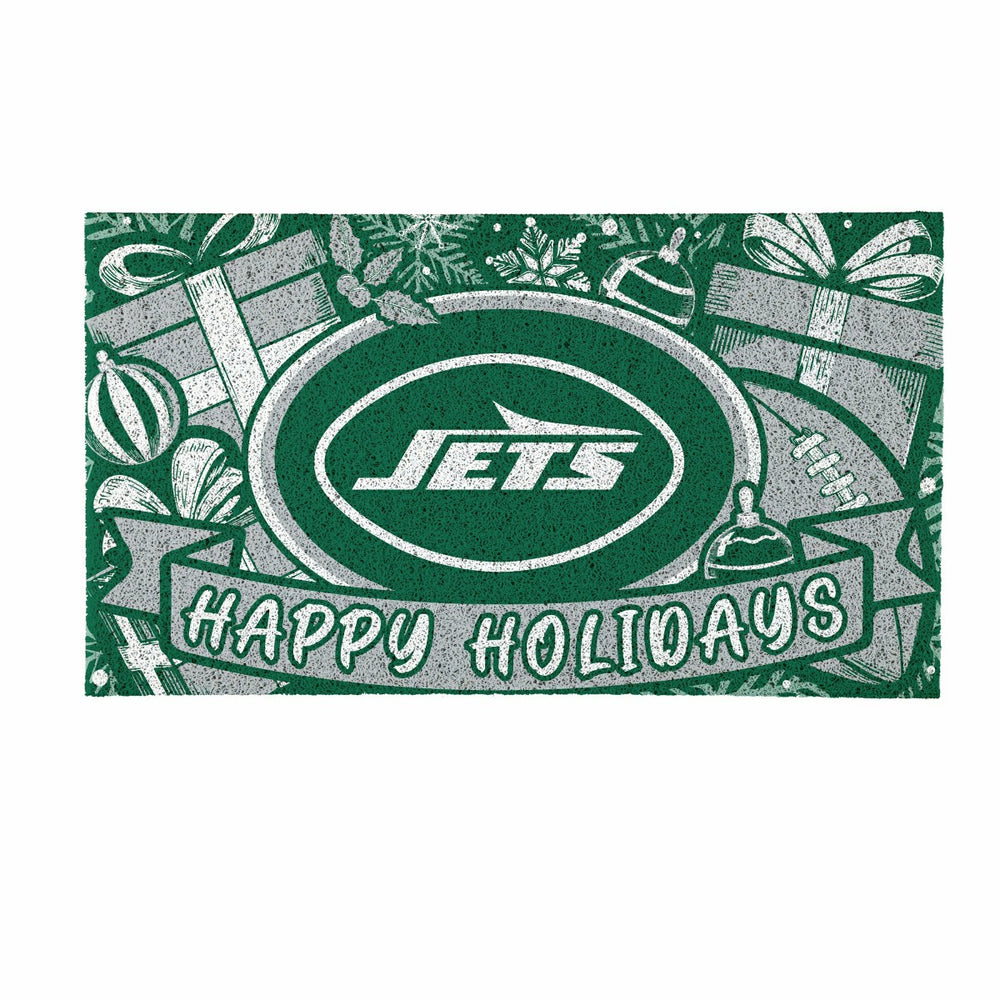 New York Jets Holiday PVC Mat, 28"x16" - NFL