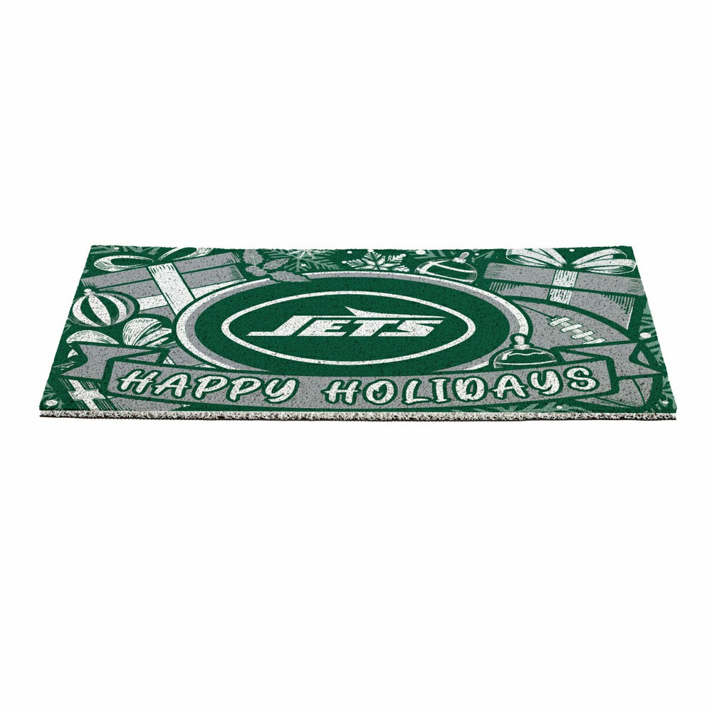 New York Jets Holiday PVC Mat, 28"x16" - NFL
