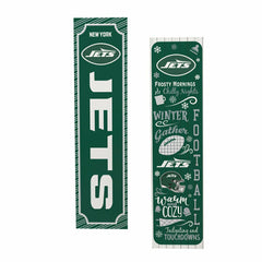 New York Jets Winter Seasonal Double Sided Large Leaner, 46" - NFL Home