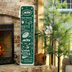 New York Jets Winter Seasonal Double Sided Large Leaner, 46" - NFL Home