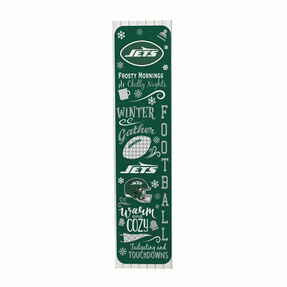 New York Jets Winter Seasonal Double Sided Large Leaner, 46" - NFL Home