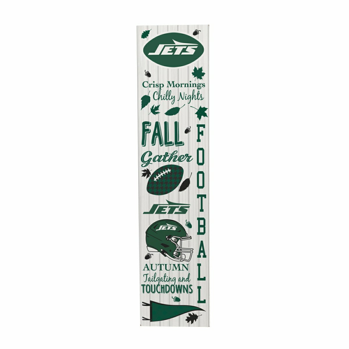 New York Jets Fall Seasonal Double Sided Large Leaner, 46" - NFL Home