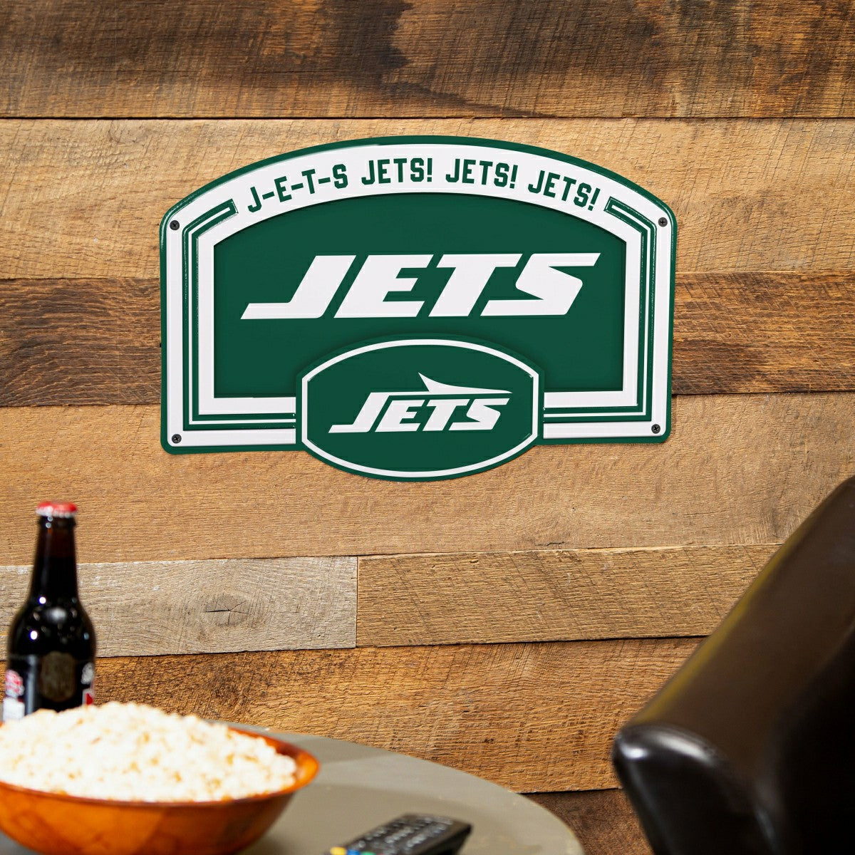 New York Jets USA Embossed Steel Wall Sign, 11" x 17" - NFL Home