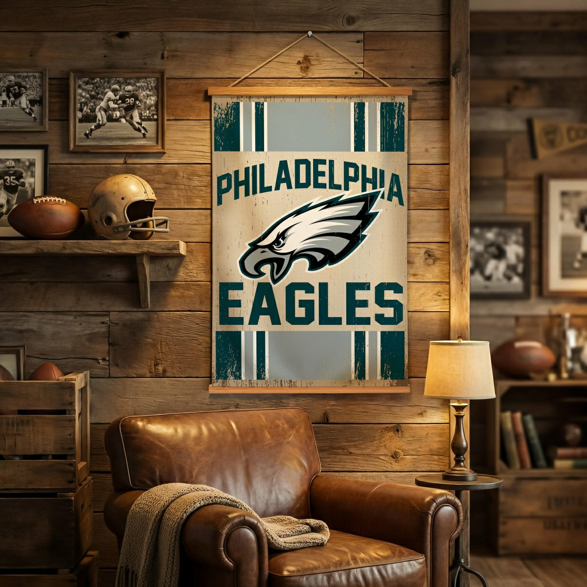 Philadelphia Eagles, Canvas Wall Tapestry, Medium, 36x24 - NFL Home