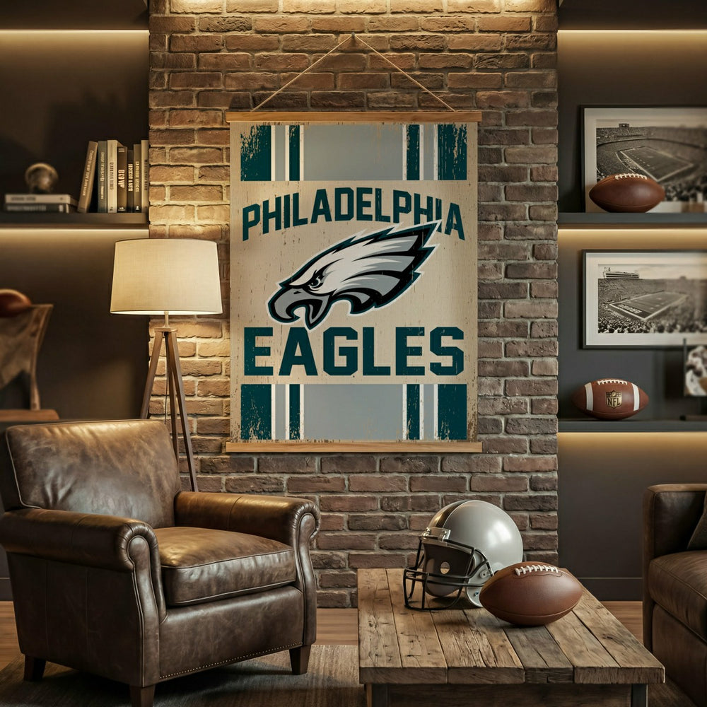 Philadelphia Eagles, Canvas Wall Tapestry, Large, 54x36 - NFL Home