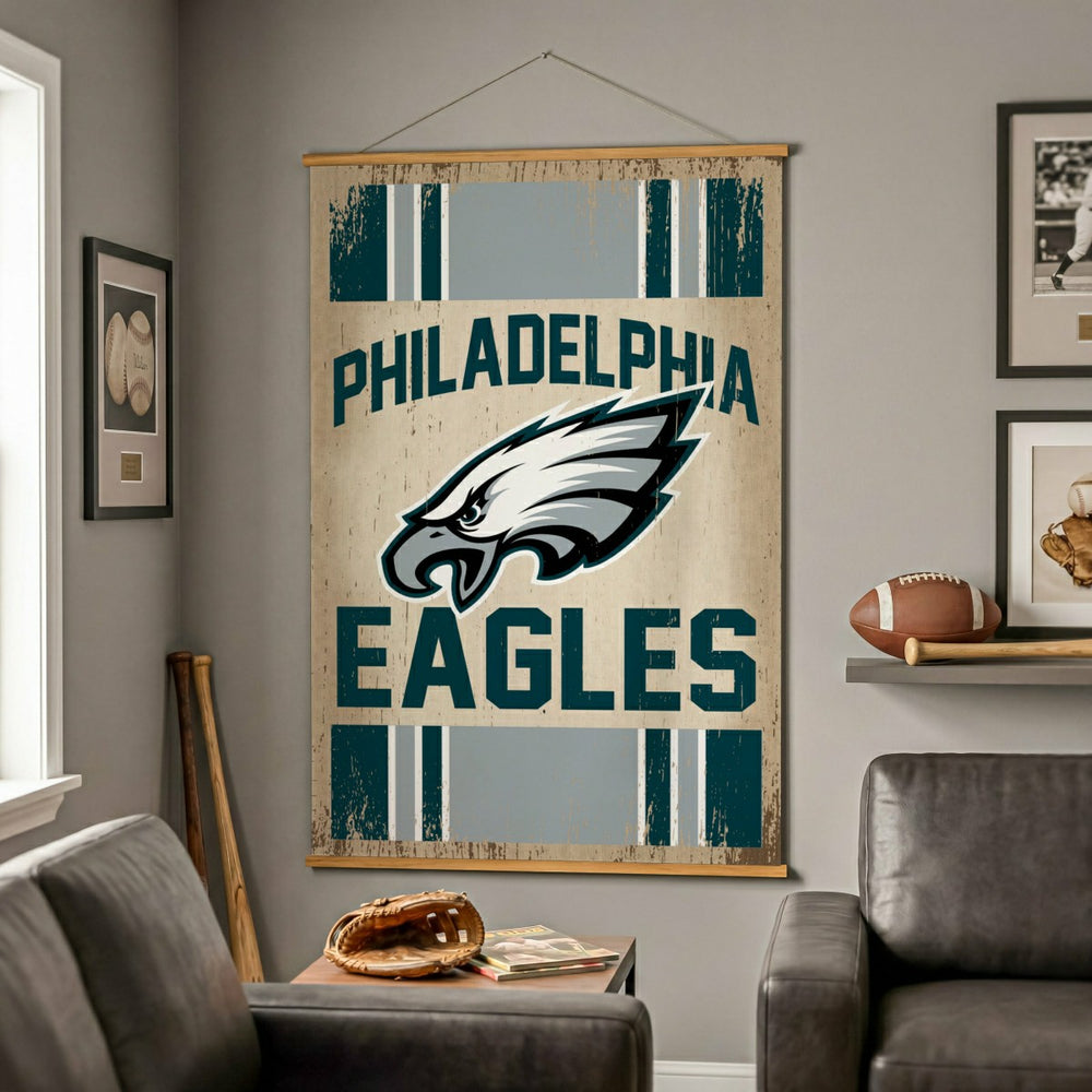 Philadelphia Eagles, Canvas Wall Tapestry, Large, 54x36 - NFL Home