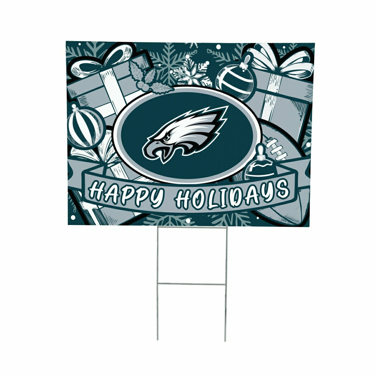 Philadelphia Eagles Yard Sign, Holiday - NFL Home
