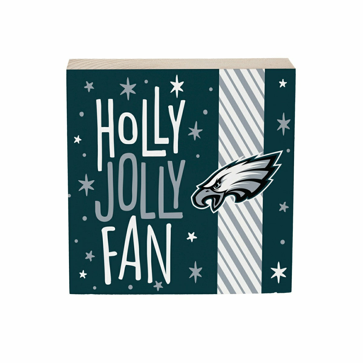 Philadelphia Eagles Block, Holiday, 6x6 - NFL Home