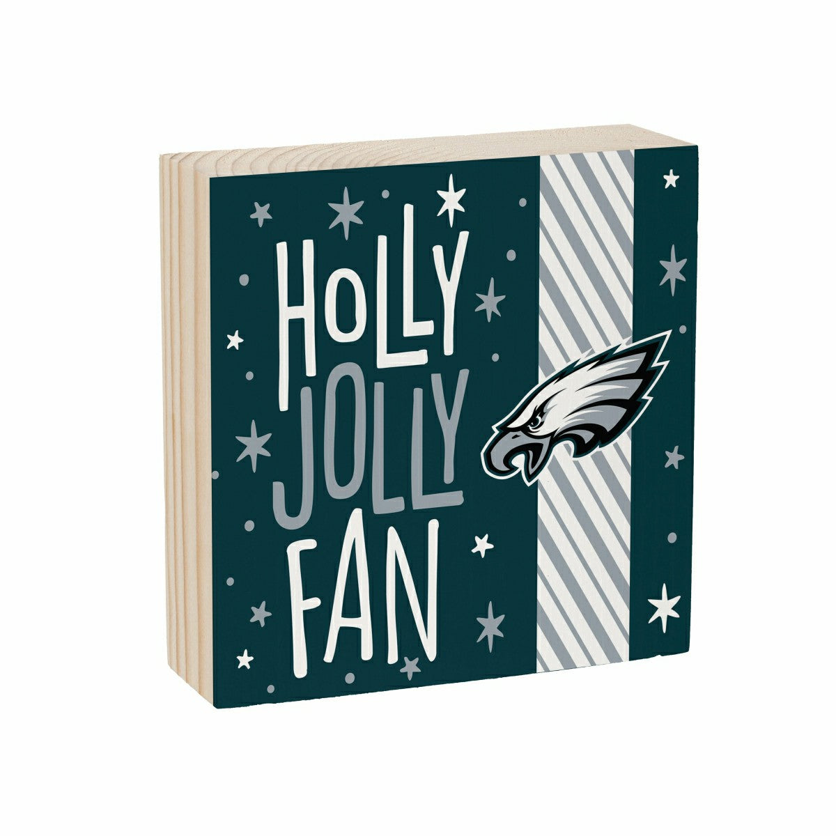 Philadelphia Eagles Block, Holiday, 6x6 - NFL Home