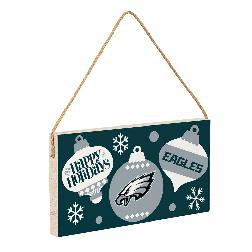 Philadelphia Eagles Holiday Wood Wall Sign, 6x11 - NFL Home