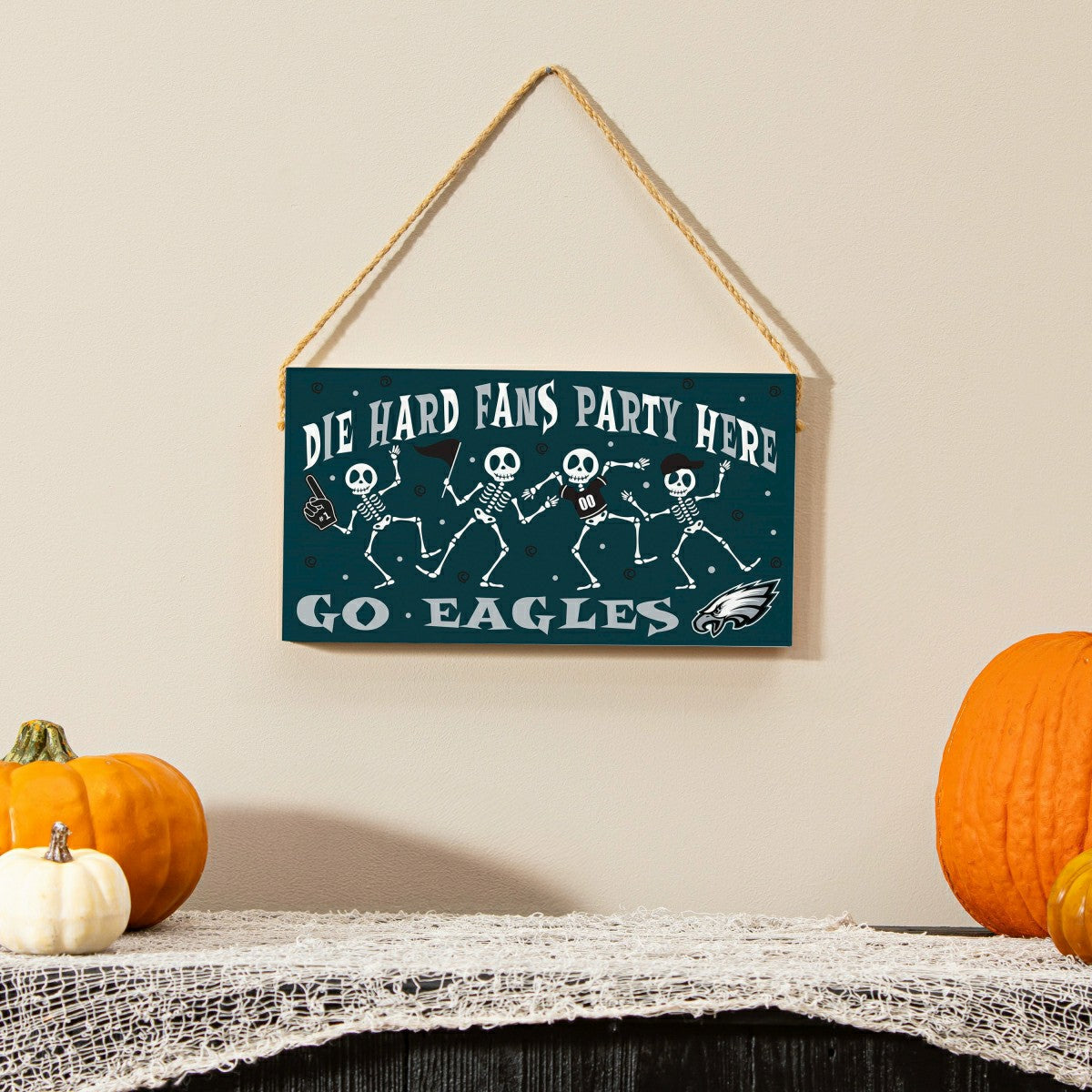 Philadelphia Eagles Halloween Wood Wall Sign, 6x11 - NFL Home