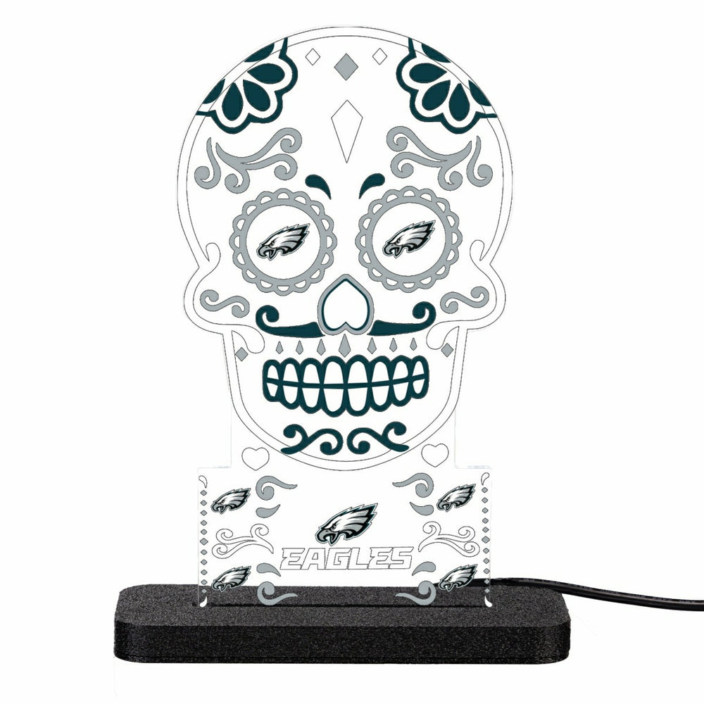 Philadelphia Eagles NFL Football Sugar Skull Desklite LED Decor - NFL Home