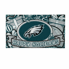Philadelphia Eagles Holiday PVC Mat, 28"x16" - NFL