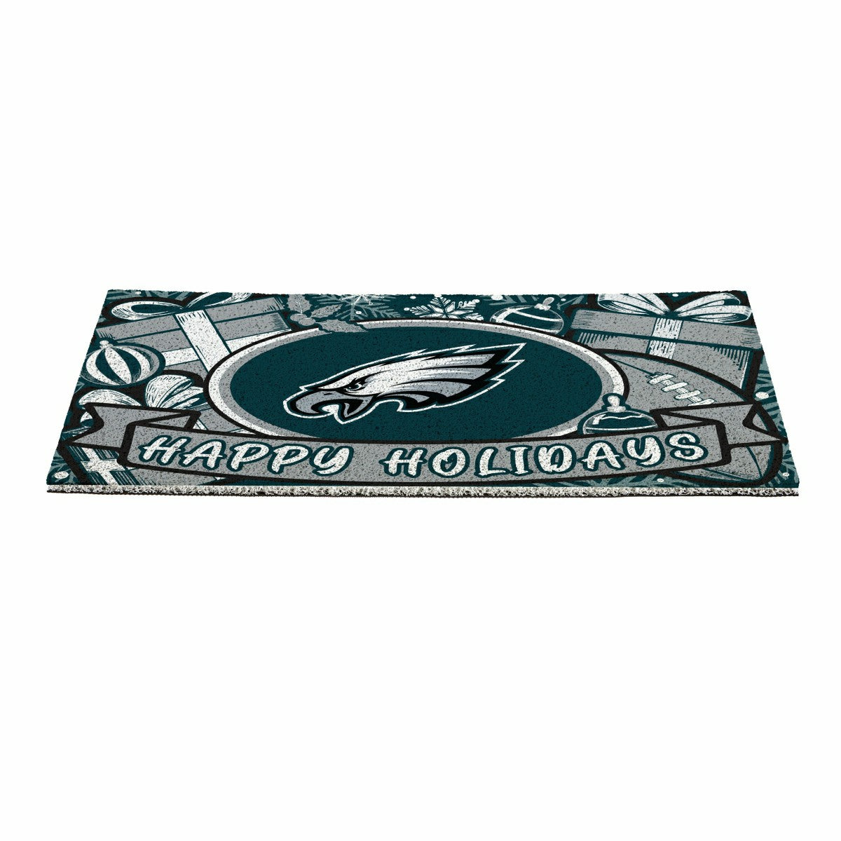 Philadelphia Eagles Holiday PVC Mat, 28"x16" - NFL