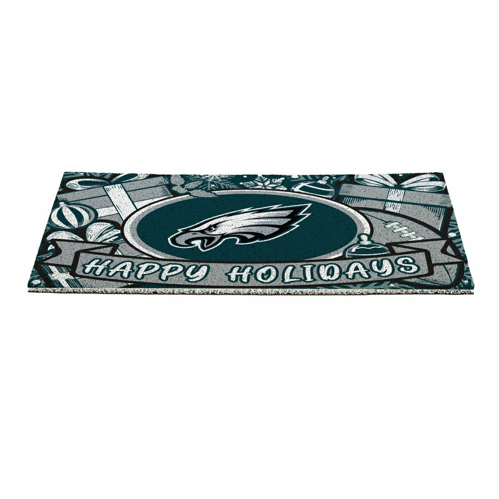 Philadelphia Eagles Holiday PVC Mat, 28"x16" - NFL