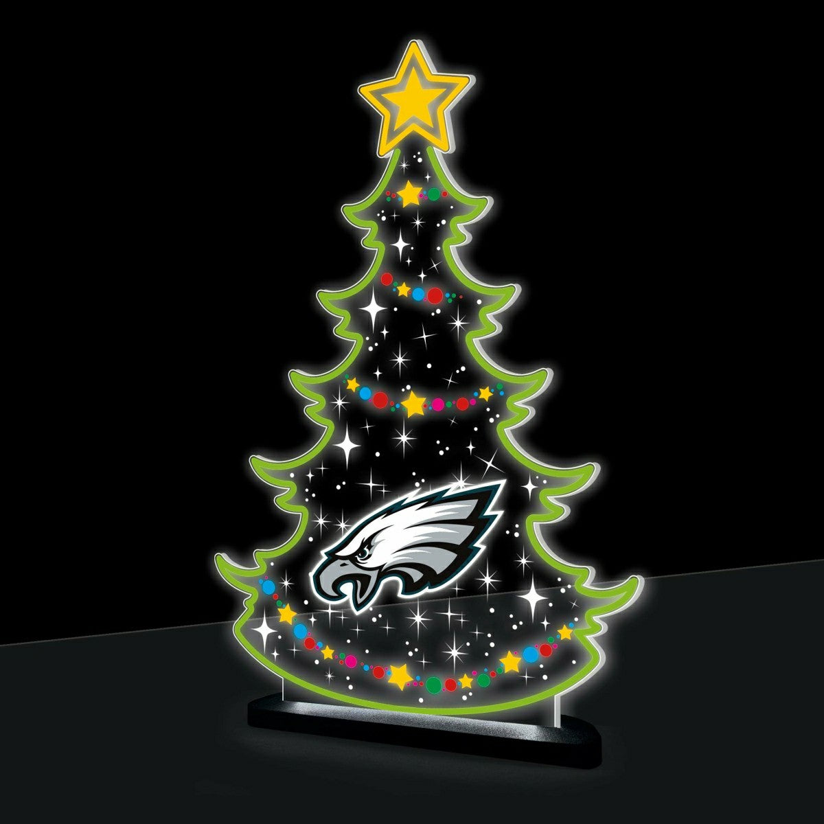 Philadelphia Eagles NFL Football Holiday Tree Desklite LED Decor - NFL Home