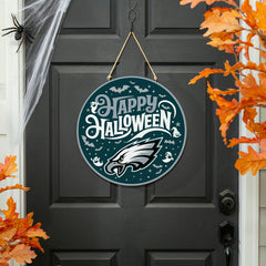 Philadelphia Eagles Halloween Round Door Décor with Hanging Rope, 18x1 - NFL Home