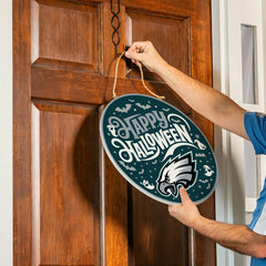 Philadelphia Eagles Halloween Round Door Décor with Hanging Rope, 18x1 - NFL Home