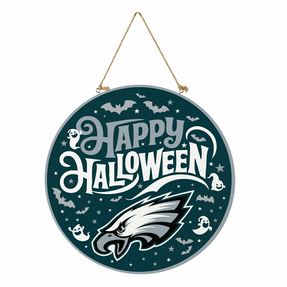 Philadelphia Eagles Halloween Round Door Décor with Hanging Rope, 18x1 - NFL Home